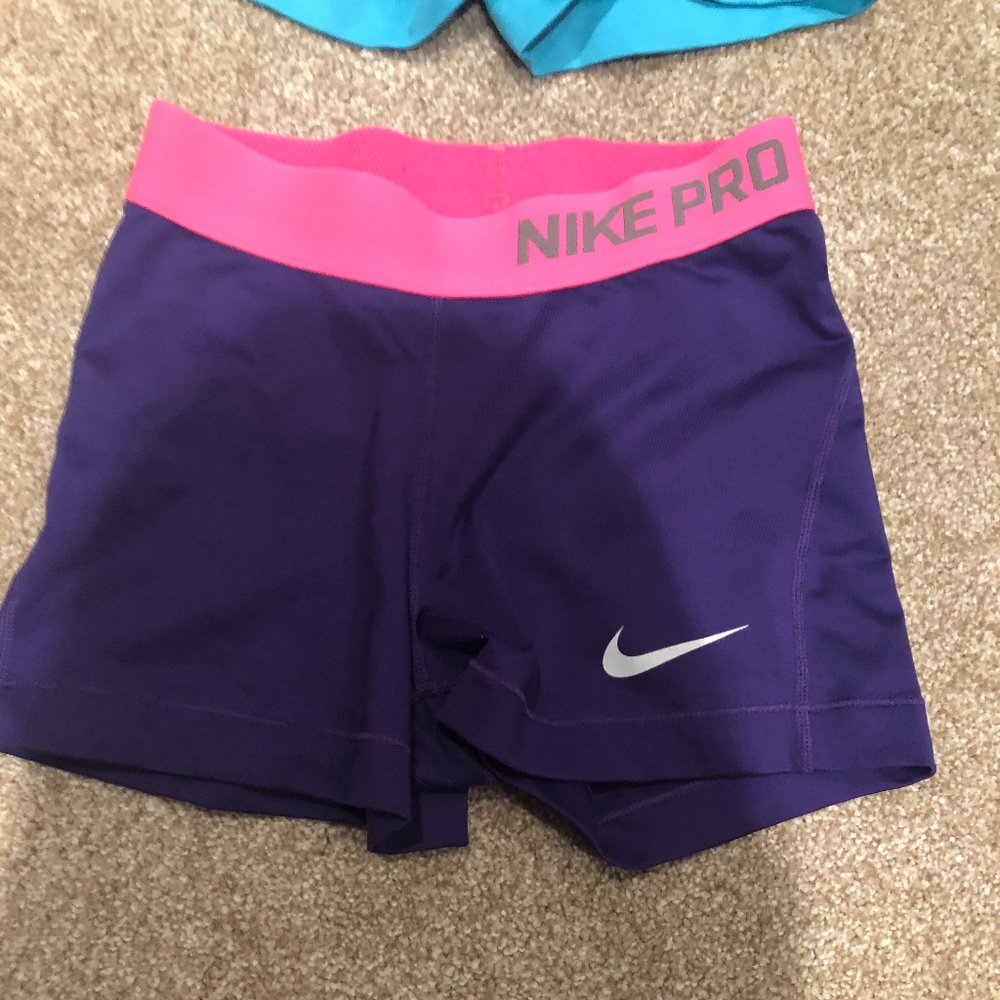 Purple/Pink Nike Pro Women Training Shorts